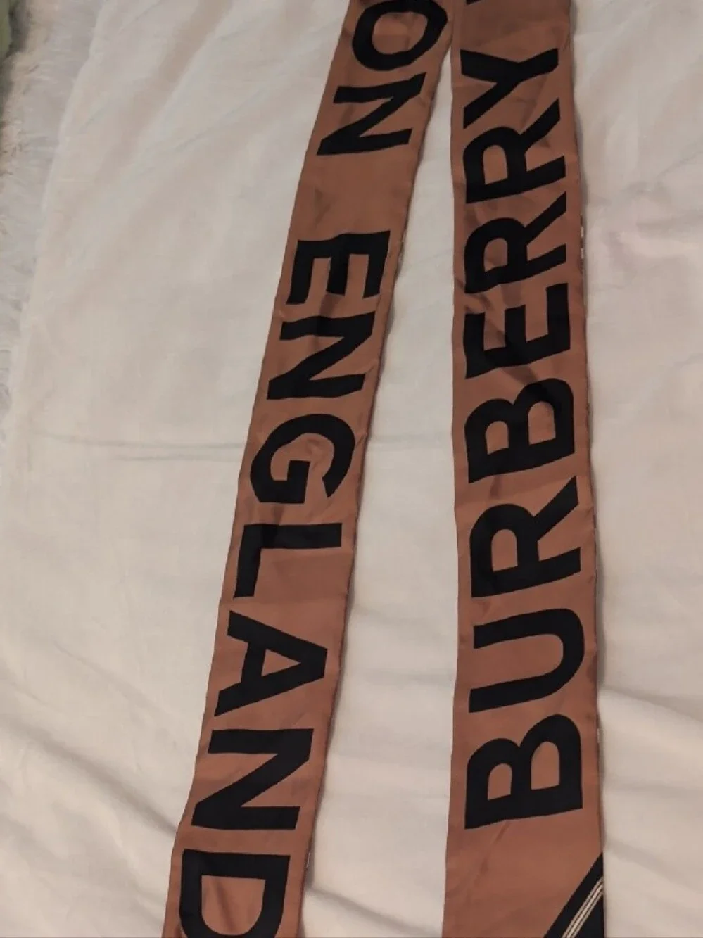 Burberry Vintage Check Mulberry Silk Skinny Scarf